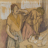 Edgar Degas : " Les Repasseuses " -1885 - Pastel et fusain sur papier brun -   Dyke Collection