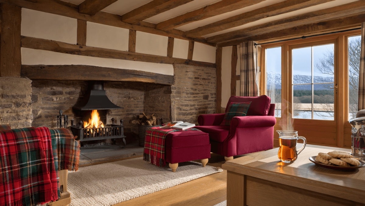 
                Une maison de compagne au style douillettement écossais 
                            