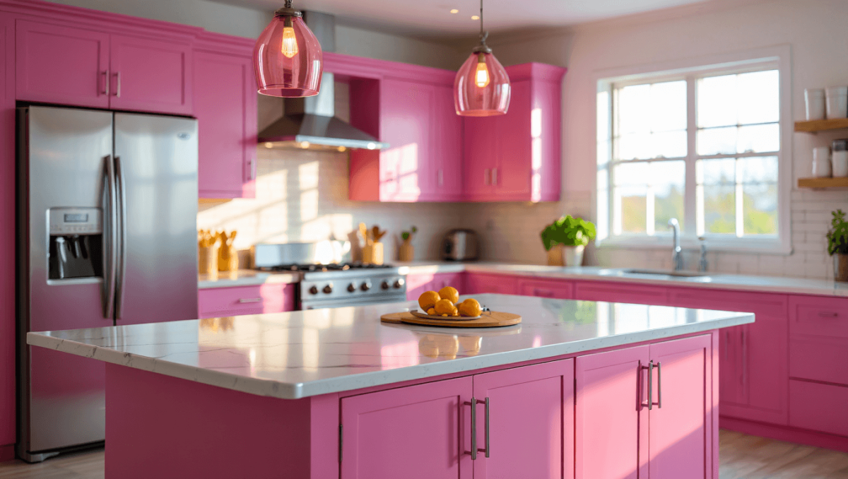 
                Les plus belles cuisines roses 
                            