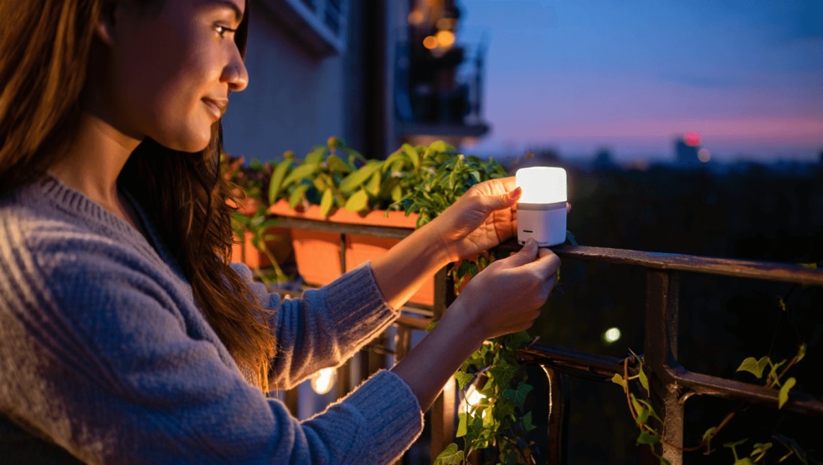 Contre les balcons mal éclairés, Action dévoile
une nouvelle lampe de jardin sans fil, à 1€ seulement