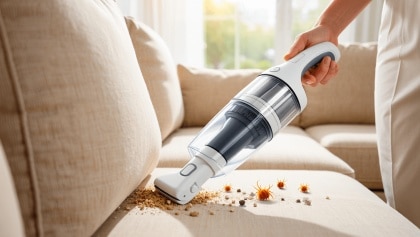 Lidl dévoile un mini aspirateur anti-acariens à
29 € pensé pour assainir les surfaces où la poussière s’accumule le
plus (et vous ne pourrez plus vous en passer !)
