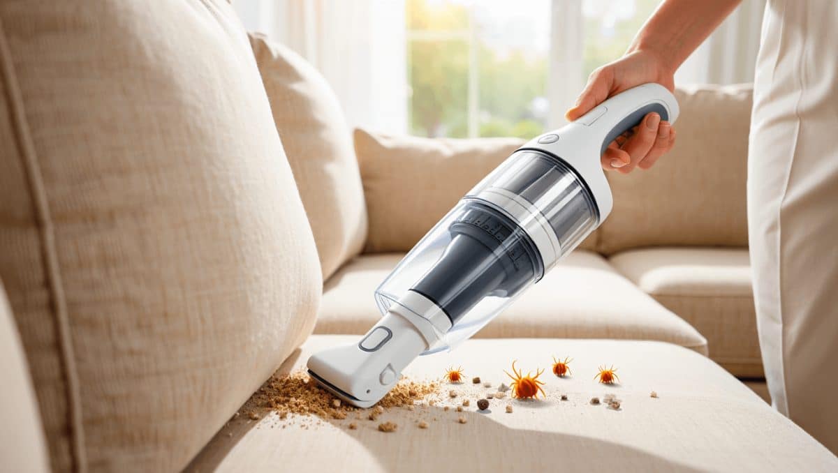 Lidl dévoile un mini aspirateur anti-acariens à
29 € pensé pour assainir les surfaces où la poussière s’accumule le
plus (et vous ne pourrez plus vous en passer !)