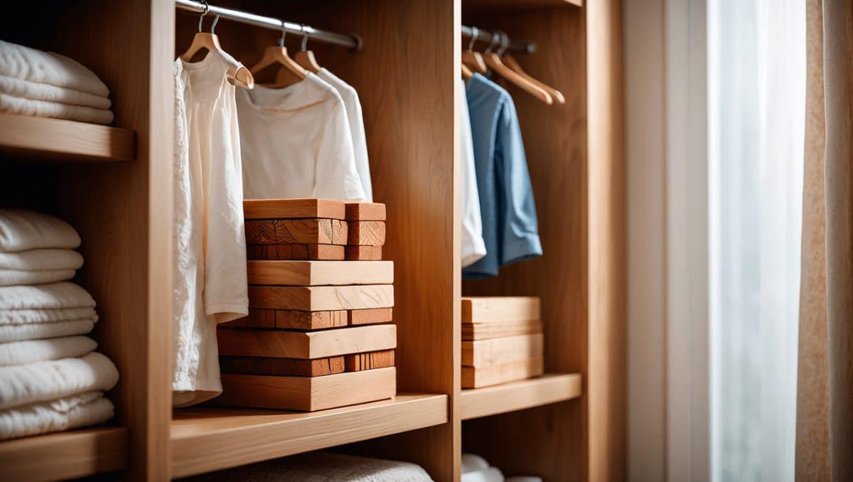 Pourquoi cette astuce japonaise avec des blocs de
cèdre revient dans les placards pour garder un linge frais, sec et
sans mites
