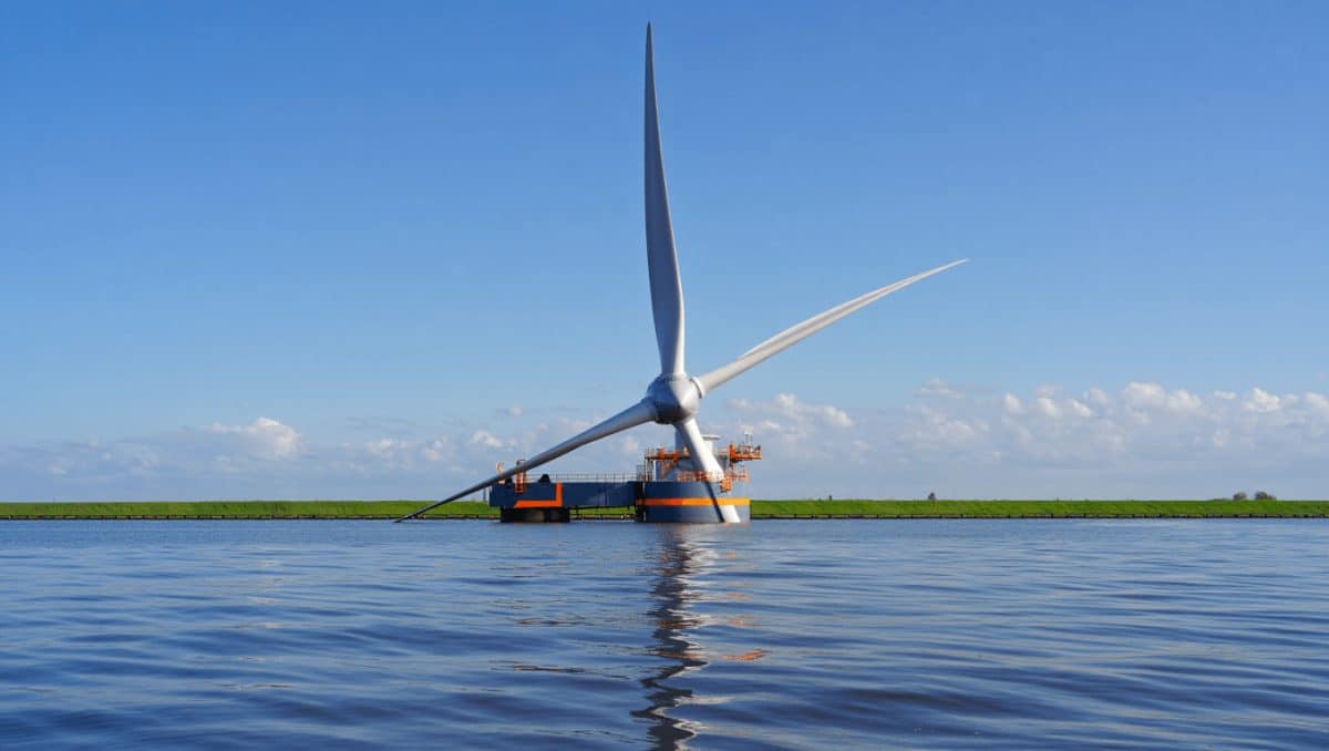 Cette startup teste une éolienne flottante à rotor incliné aux Pays-Bas