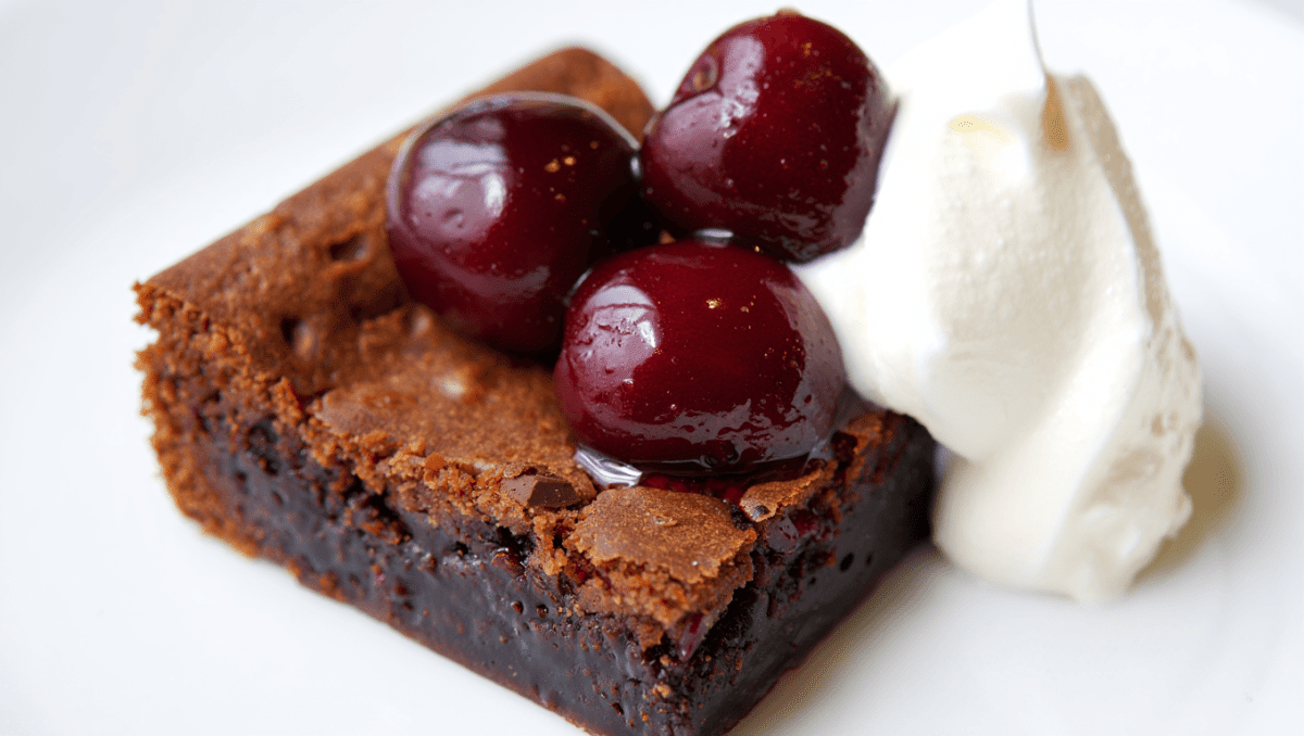 Recette facile et rapide du brownie au chocolat et cerises