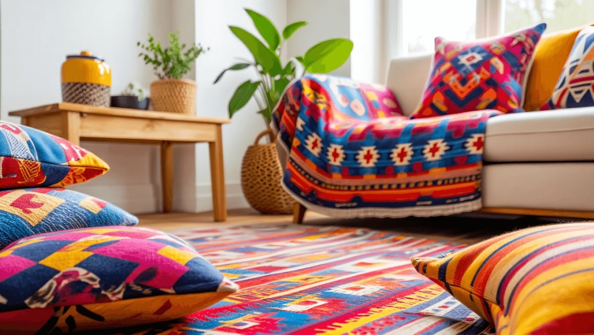 Oubliez les rayures classiques, le motif madras
s’impose dans toutes les collections déco cet été