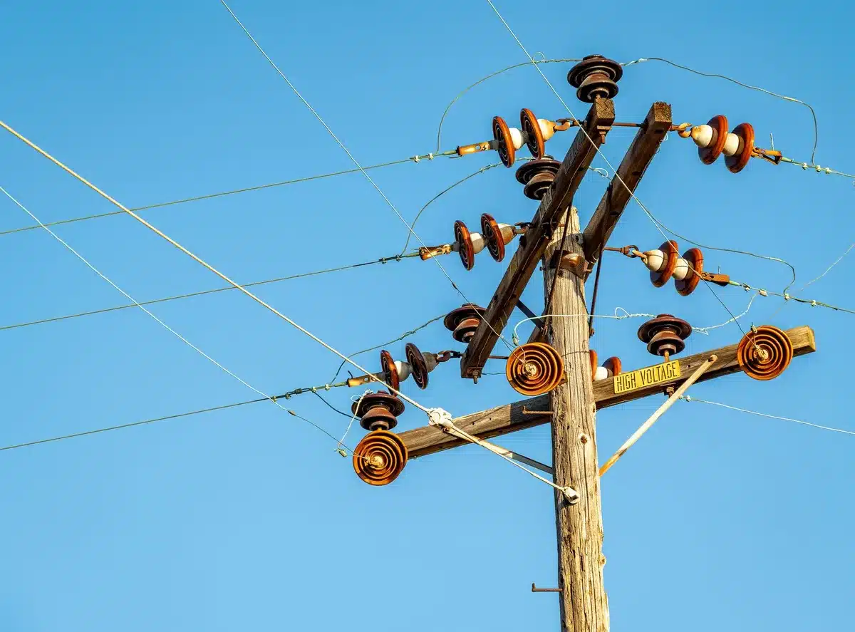 &Eacute;quipement &eacute;lectrique haute tension expos&eacute; &agrave; la chaleur estivale
