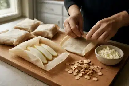 recette facile de papillotes d'endives au chèvre chaud et aux amandes grillées