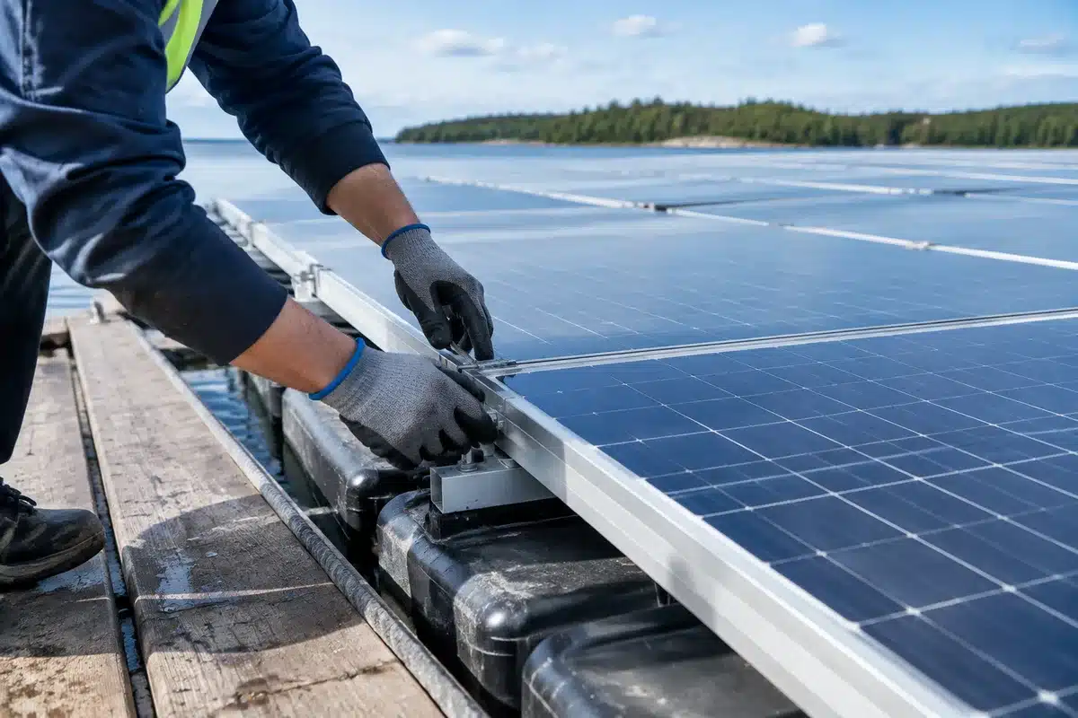 Comment une centrale photovoltaïque flottante réduit l'évaporation de 2 piscines olympiques par an ?