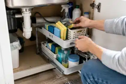 Organiseur sous-évier Lidl à 5,99 € : optimiser l'espace avec étagère coulissante
